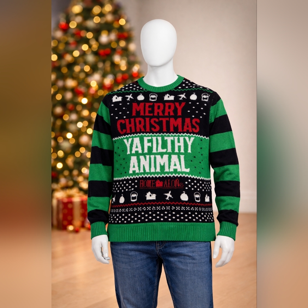 Home Alone “Merry Christmas Ya‎ Filthy Animal” Ugly Sweater Men’s 2XL